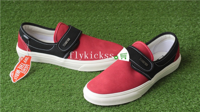 Fear of God x Vans Slip-On VN0A3MQ5NP4H Red